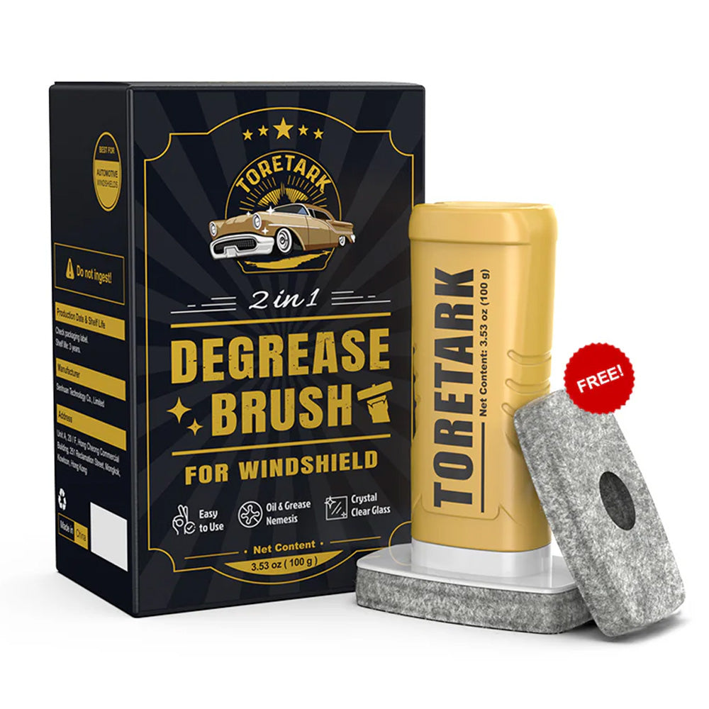 Toretark® Brosse dégraissante ultime pour élimination du film d'huile automobile
