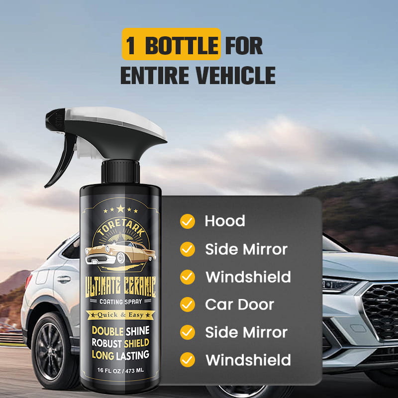 Toretark® Spray de revêtement céramique automobile ultime 473 ml