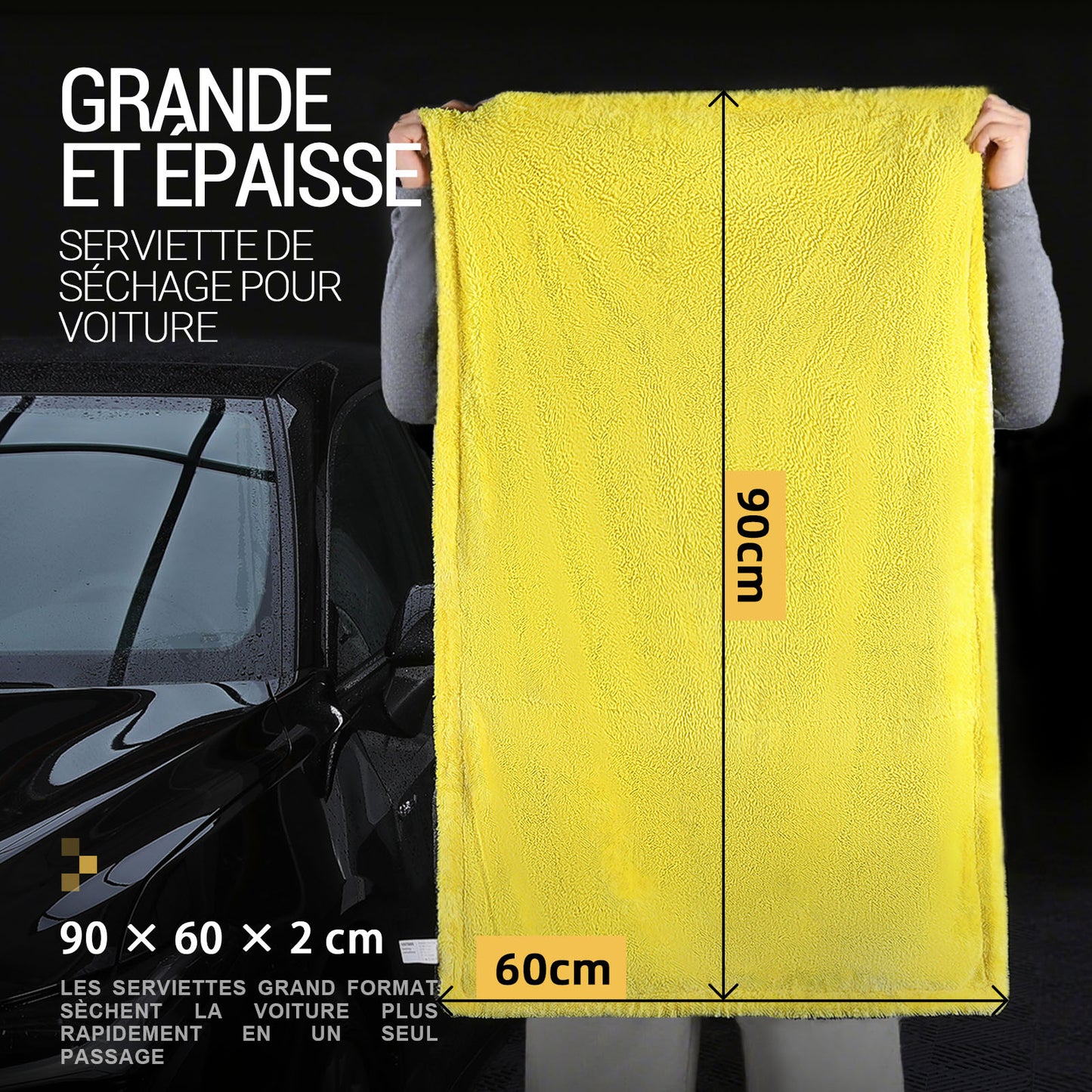 Toretark® Serviette absorbante en microfibre double face