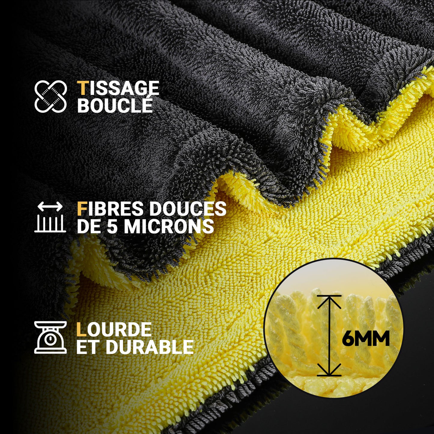Toretark® Serviette absorbante en microfibre double face