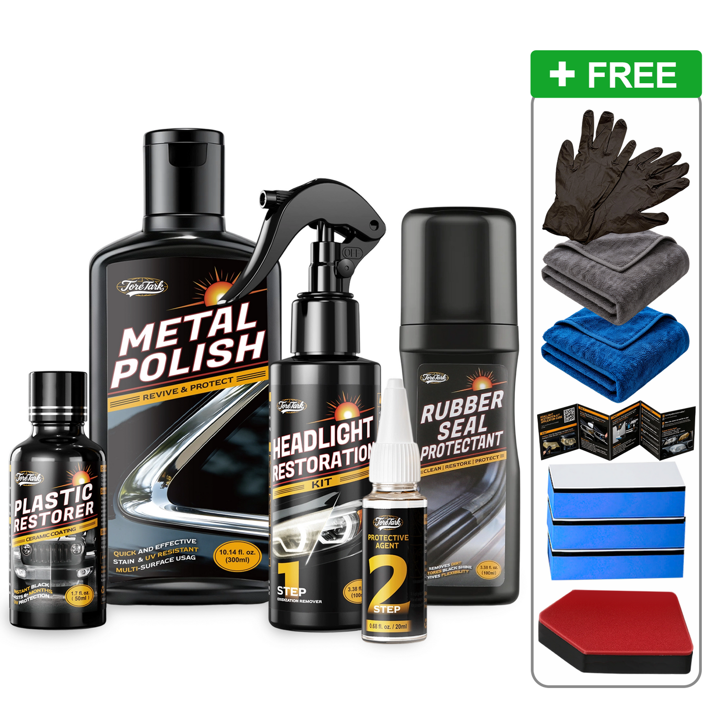 Kit de restauration et de protection des phares de voiture