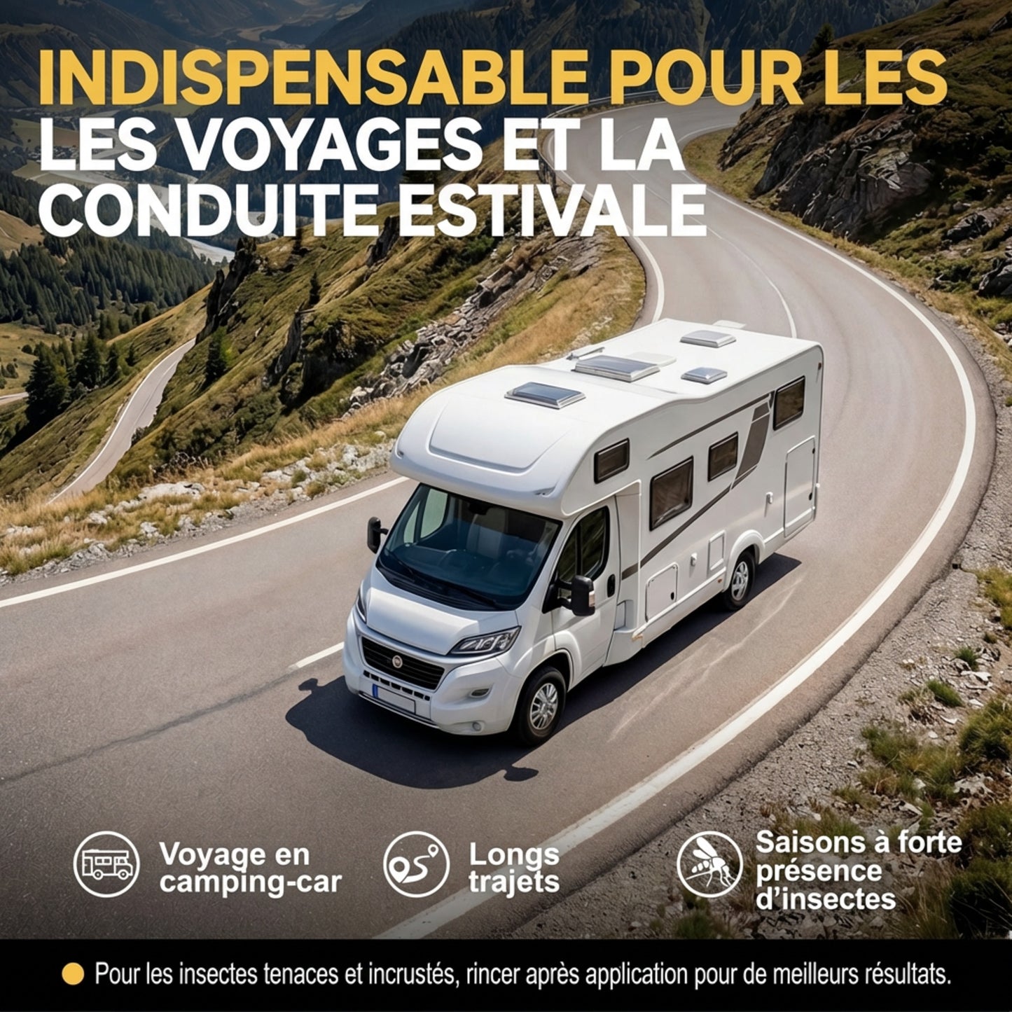 Spray puissant éliminateur d’insectes pour voiture