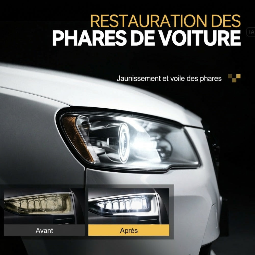 Kit de restauration et de protection des phares de voiture