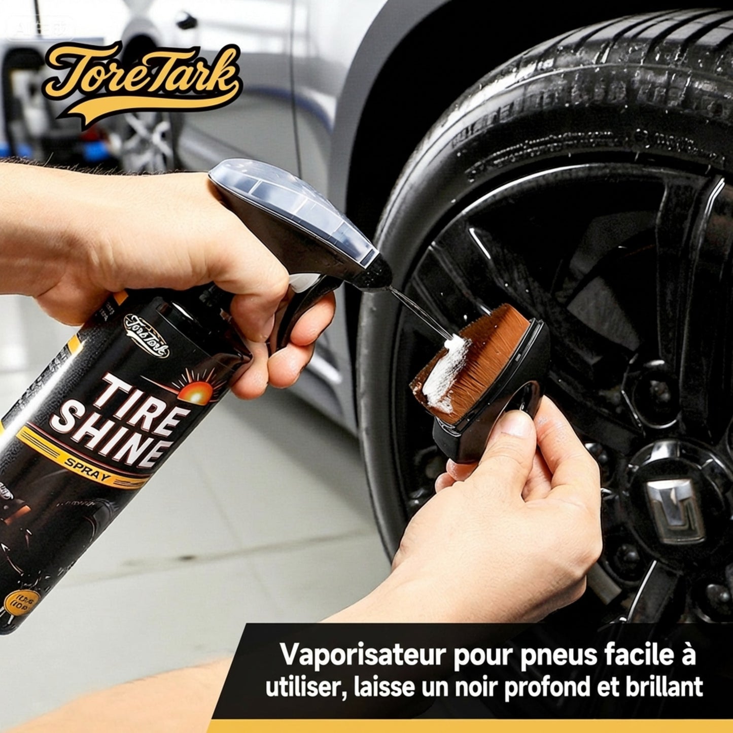 Spray Brillant pour Pneus Anti-Taches à Effet Instantané et Longue Durée