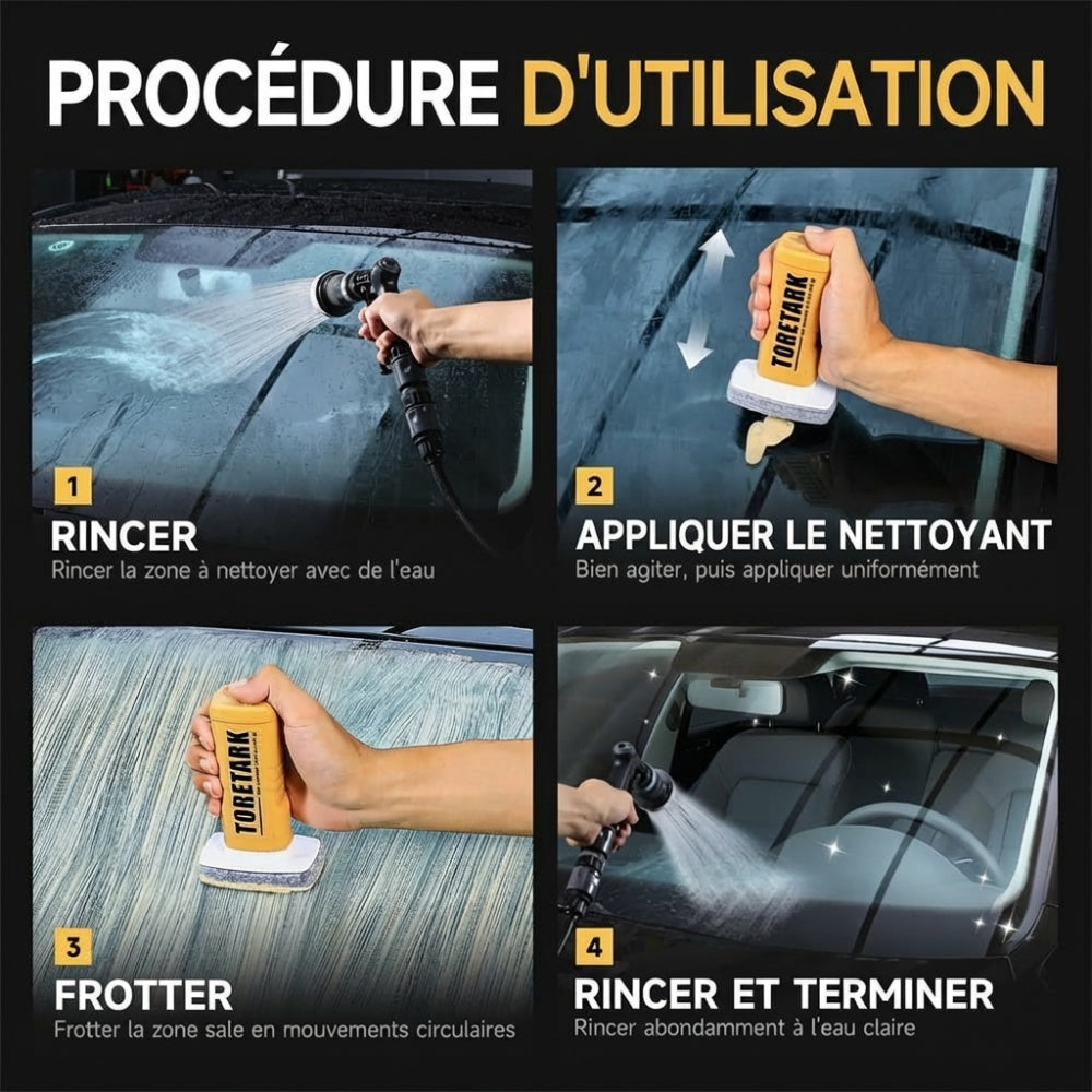 Brosse Ultime pour le Nettoyage du Film d’Huile pour Vitres de Voiture