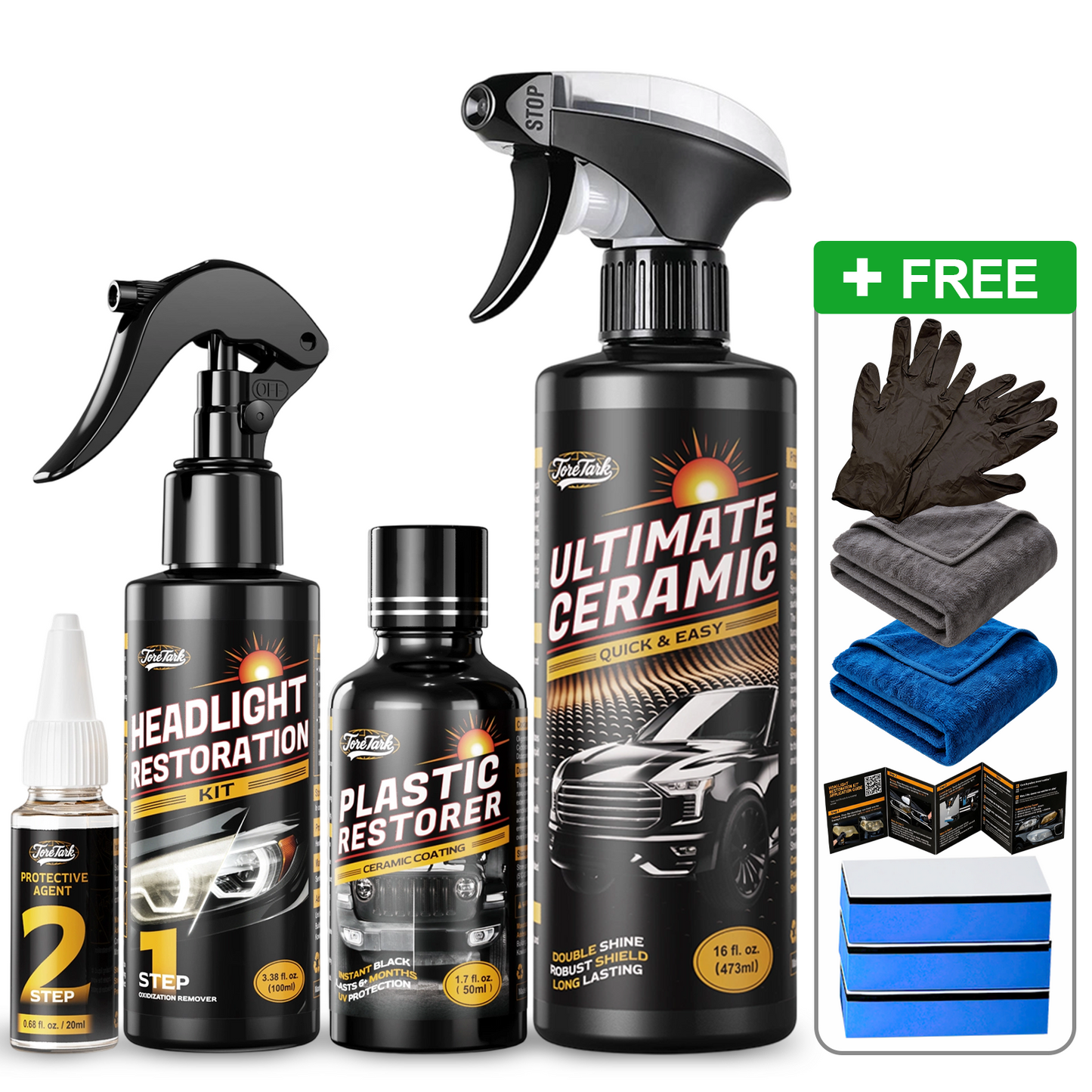 Kit de restauration et de protection des phares de voiture